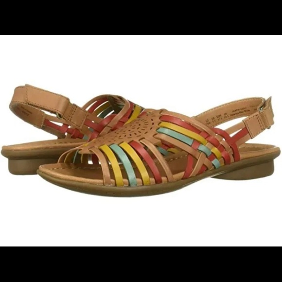 Naturalizer | Shoes | Naturalizer Women Whistle Multicolor Slingback Sandals  Leather Upper Size | Poshmark